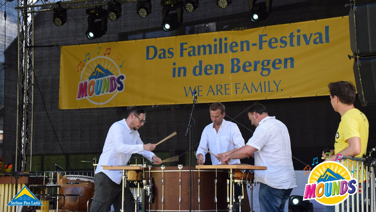 Tom der Trommler | © Serfaus Fiss Ladis Konzert von Tom der Trommler bei MOUNDS in Serfaus Fiss Ladis in Tirol | © Serfaus Fiss Ladis