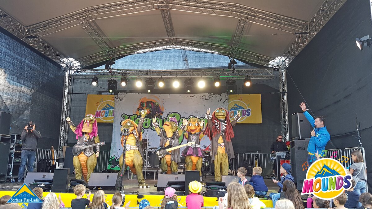 Heavysaurus Konzert | © Serfaus Fiss Ladis Heavysaurus Konzert bei MOUNDS - Dem Musikfestival in Serfaus Fiss Ladis in Tirol | © Serfaus Fiss Ladis