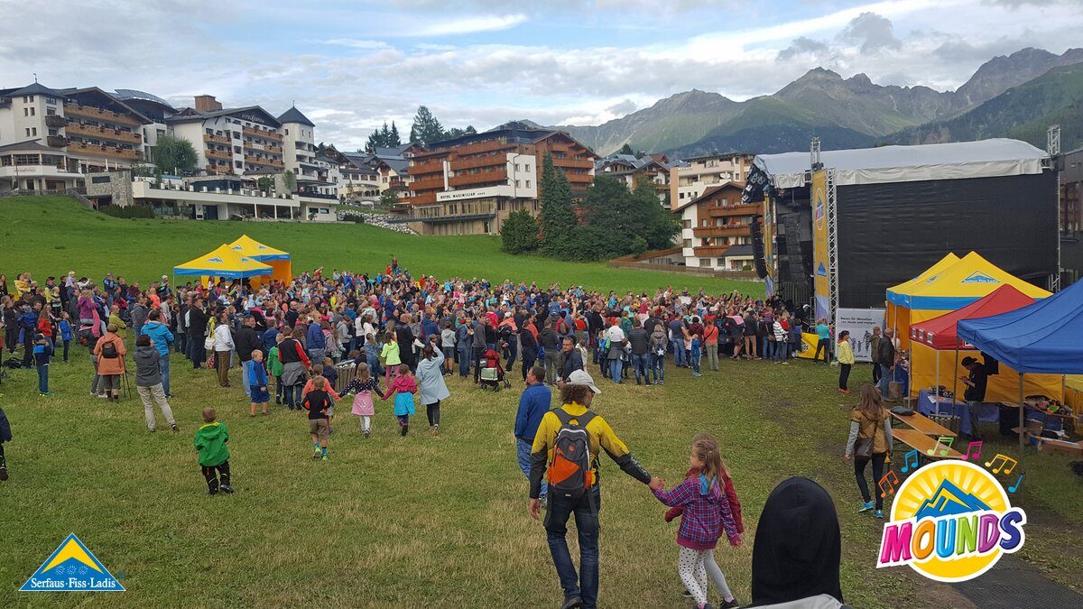 MOUNDS Festivalgelände | © Serfaus Fiss Ladis Das MOUNDS Festivalgelände im Dorfzentrum von Serfaus in Tirol | © Serfaus Fiss Ladis