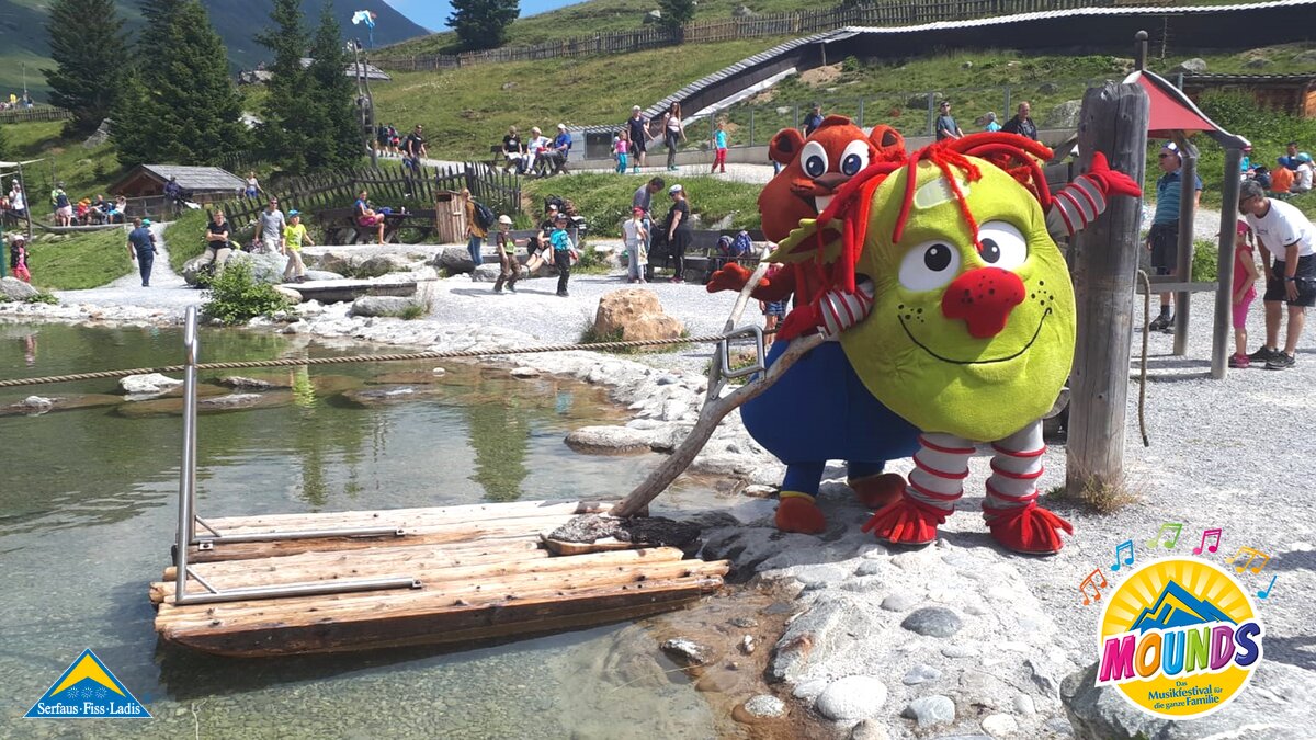 Workshop mit Frank und seine Freunde | © Serfaus-Fiss-Ladis Frank und seine Freunde beim Workshop in den Tiroler Bergen in Serfaus-Fiss-Ladis | © Serfaus-Fiss-Ladis