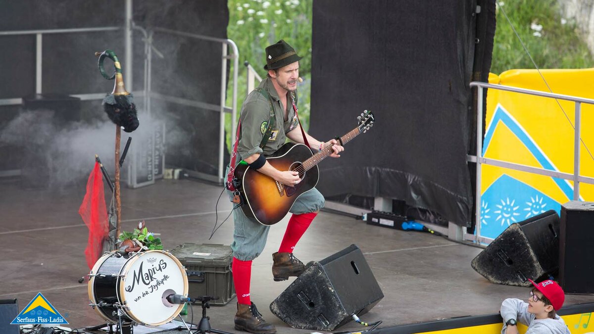 Konzert Marius von der Jagdkapelle | © Bianca Kirschner Marius von der Jagdkapelle bei MOUNDS in Serfaus-Fiss-Ladis in Tirol | © Bianca Kirschner