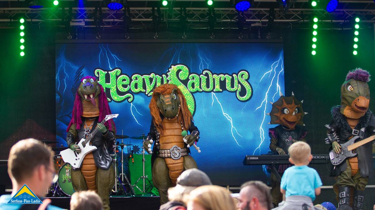 Konzert von Heavysaurus | © Fabian Schirgi Konzert von Heavysaurus bei MOUNDS in Serfaus-Fiss-Ladis in Tirol | © Fabian Schirgi