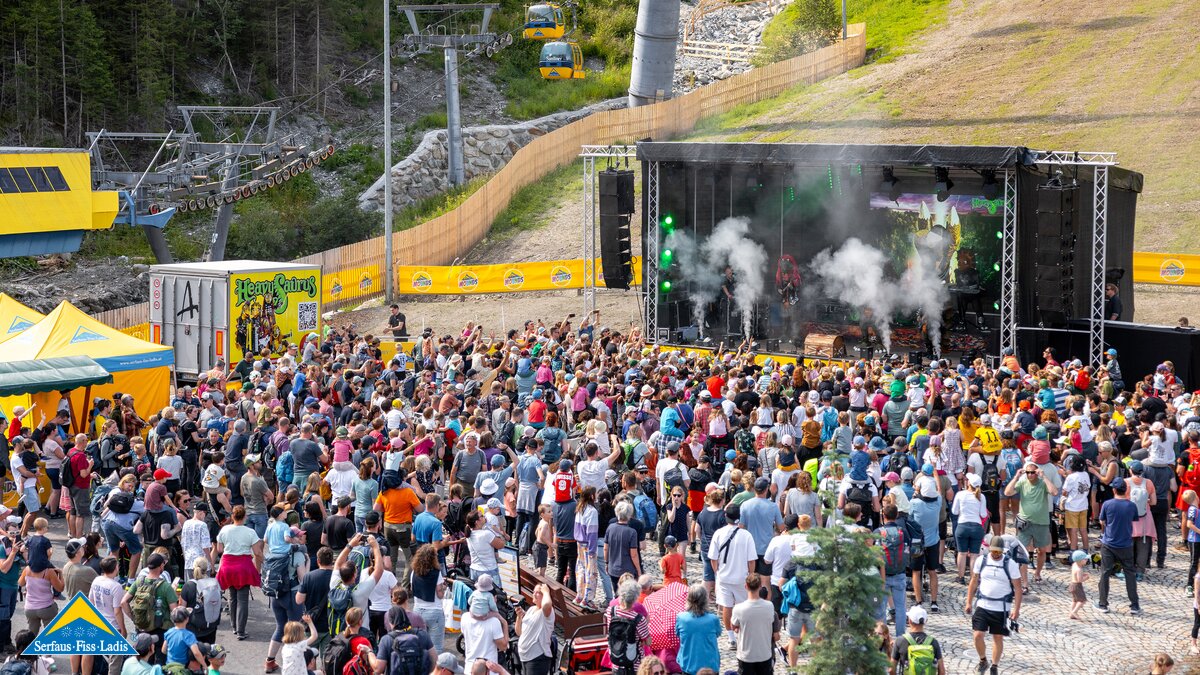 Konzert mit Heavysaurus beim Mounds 2024 | © Serfaus-Fiss-Ladis Marketing GmbH | Fabian Schirgi